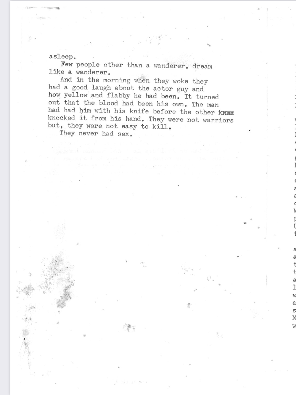 an image of typewritten text